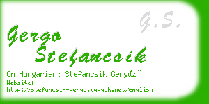 gergo stefancsik business card